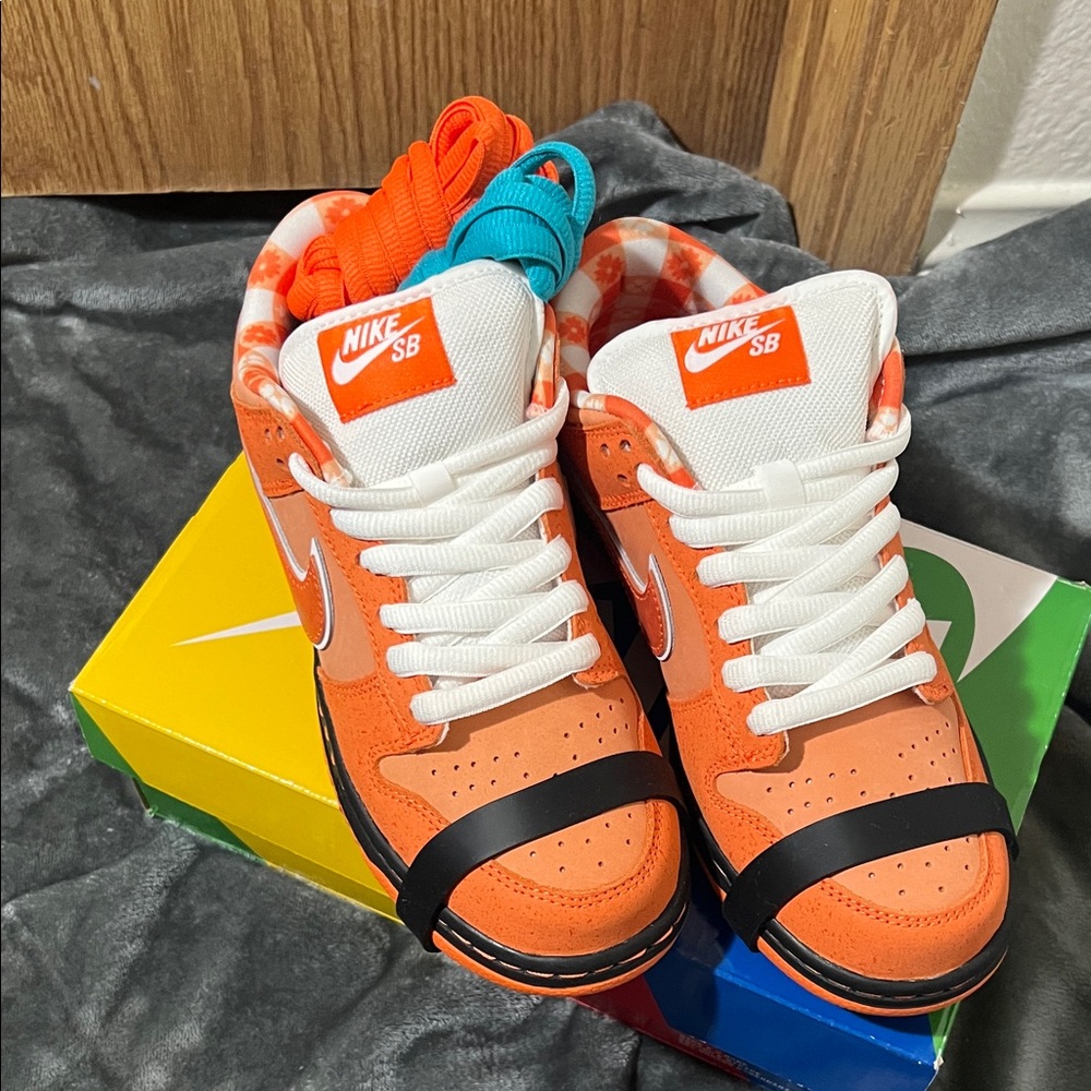 Nike SB Dunk Low Orange and White Shoes